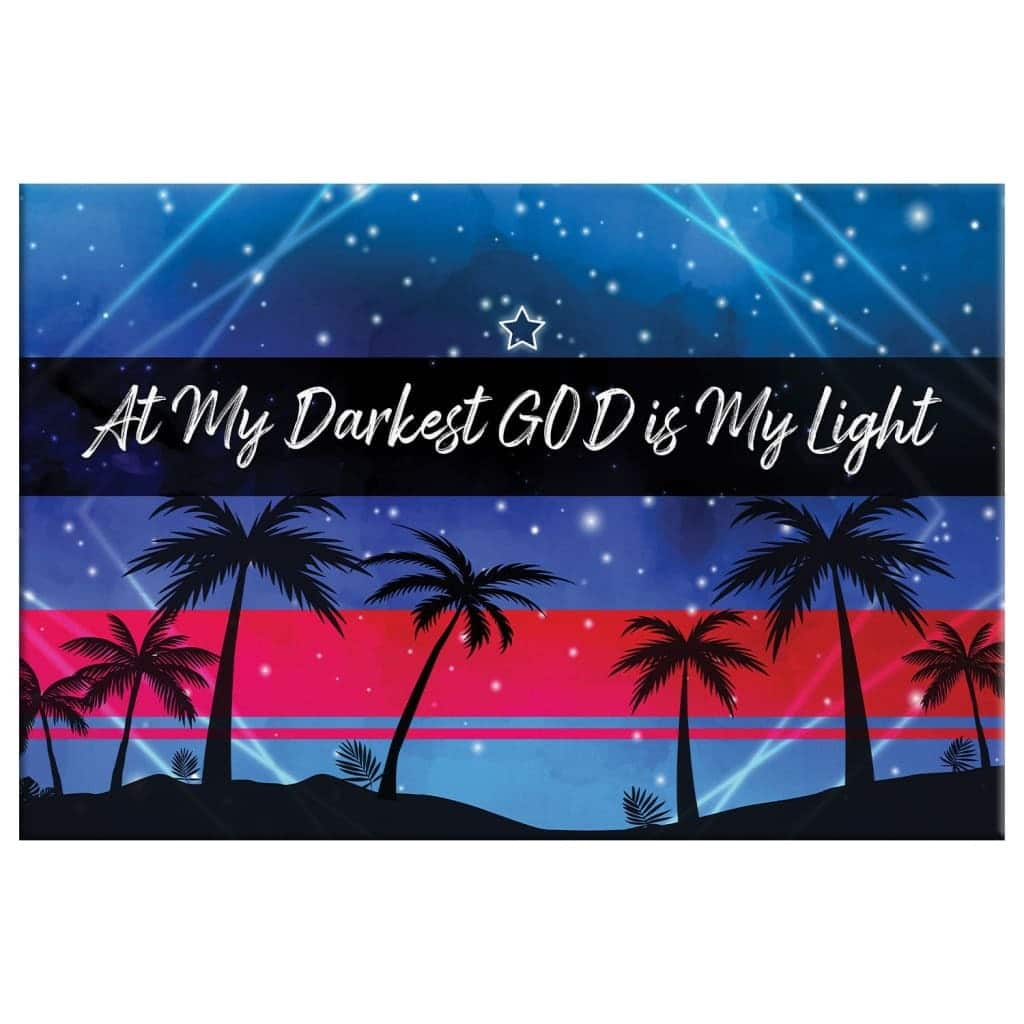 At My Darkest God Is My Light Starry Night Scene Canvas Wall Art At My Darkest God Is My Light Starry Night Scene Canvas Wall Art