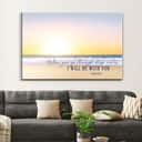 Beach Sunset Isaiah 43:2 When You Go Through Deep Waters Canvas Wall Art