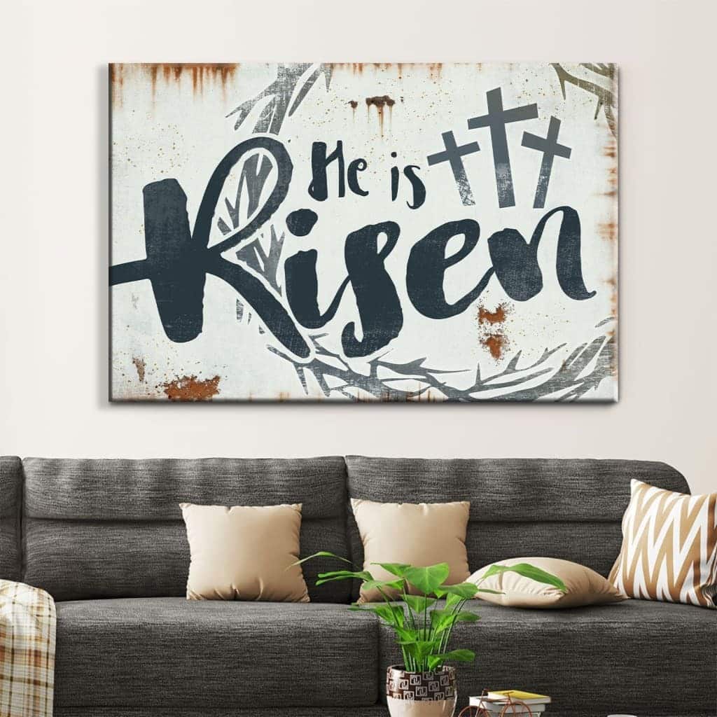 Christian Religious Faith He Is Risen Canvas Wall Art Gift Christian Religious Faith He Is Risen Canvas Wall Art Gift