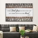 Christian Come Lord Jesus Be Our Guest Canvas Wall Art Christian Come Lord Jesus Be Our Guest Canvas Wall Art