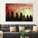 Birds Sunset Forest Set Your Mind On Things Above Canvas Wall Art