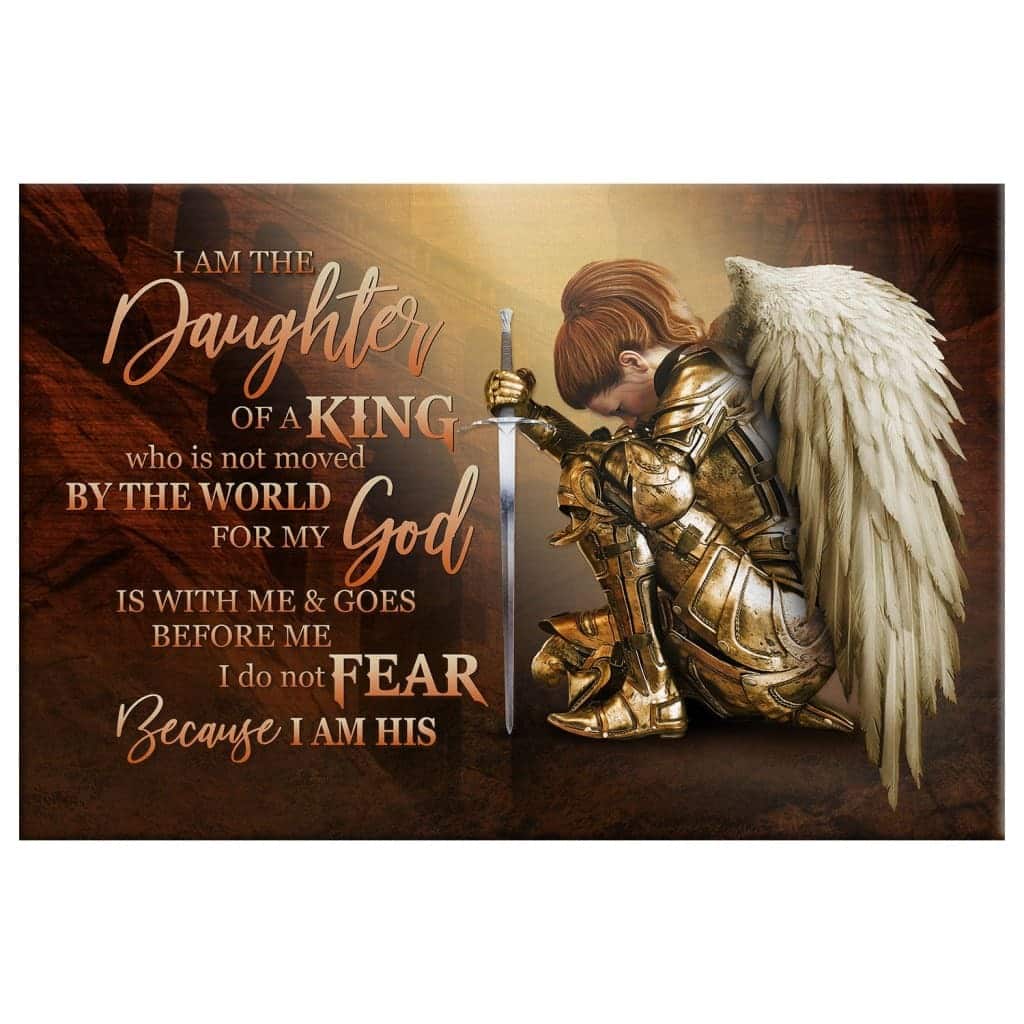 Female Warrior I Am The Daughter Of A King Canvas Wall Art Female Warrior I Am The Daughter Of A King Canvas Wall Art