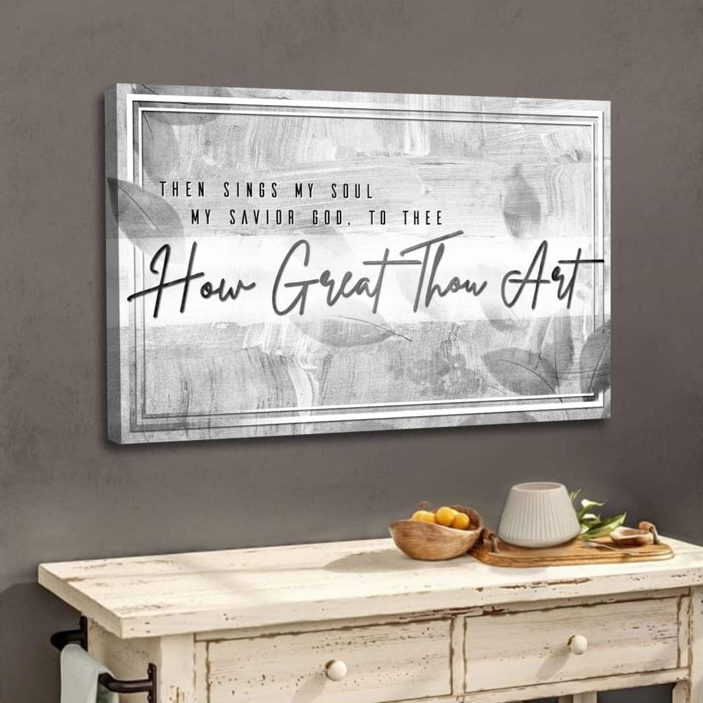 How Great Thou Art Christian Hymns Canvas Wall Art