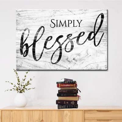 Christian Simply Blessed Religious Faith Canvas Wall Art Christian Simply Blessed Religious Faith Canvas Wall Art