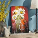 Be Still And Know Daisy Butterfly Canvas Print