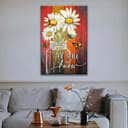 Be Still And Know Daisy Butterfly Canvas Print