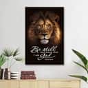 Psalm 46:10 The Lion Of Judah Be Still And Know That I Am God Canvas Print