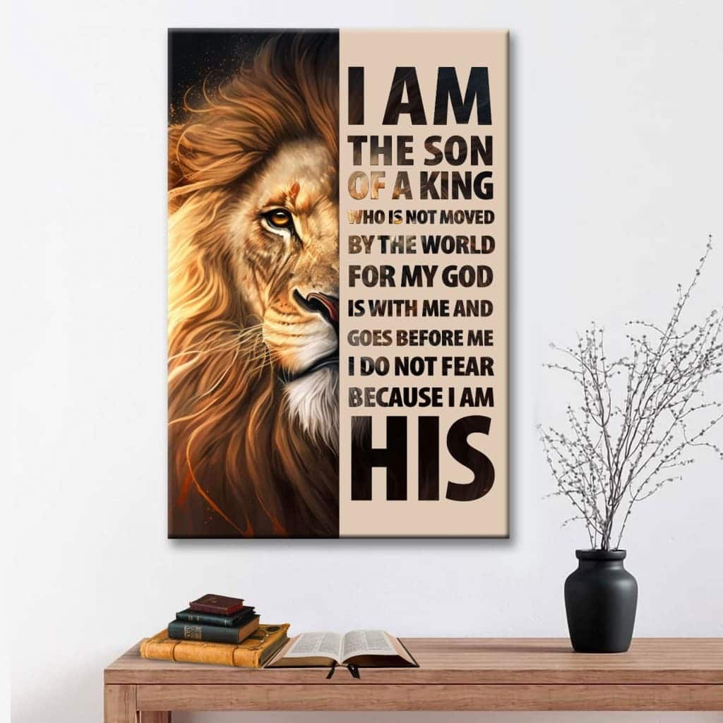 Lion Of Judah I Am The Son Of A King Canvas Print Lion Of Judah I Am The Son Of A King Canvas Print