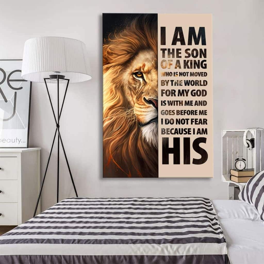 Lion Of Judah I Am The Son Of A King Canvas Print