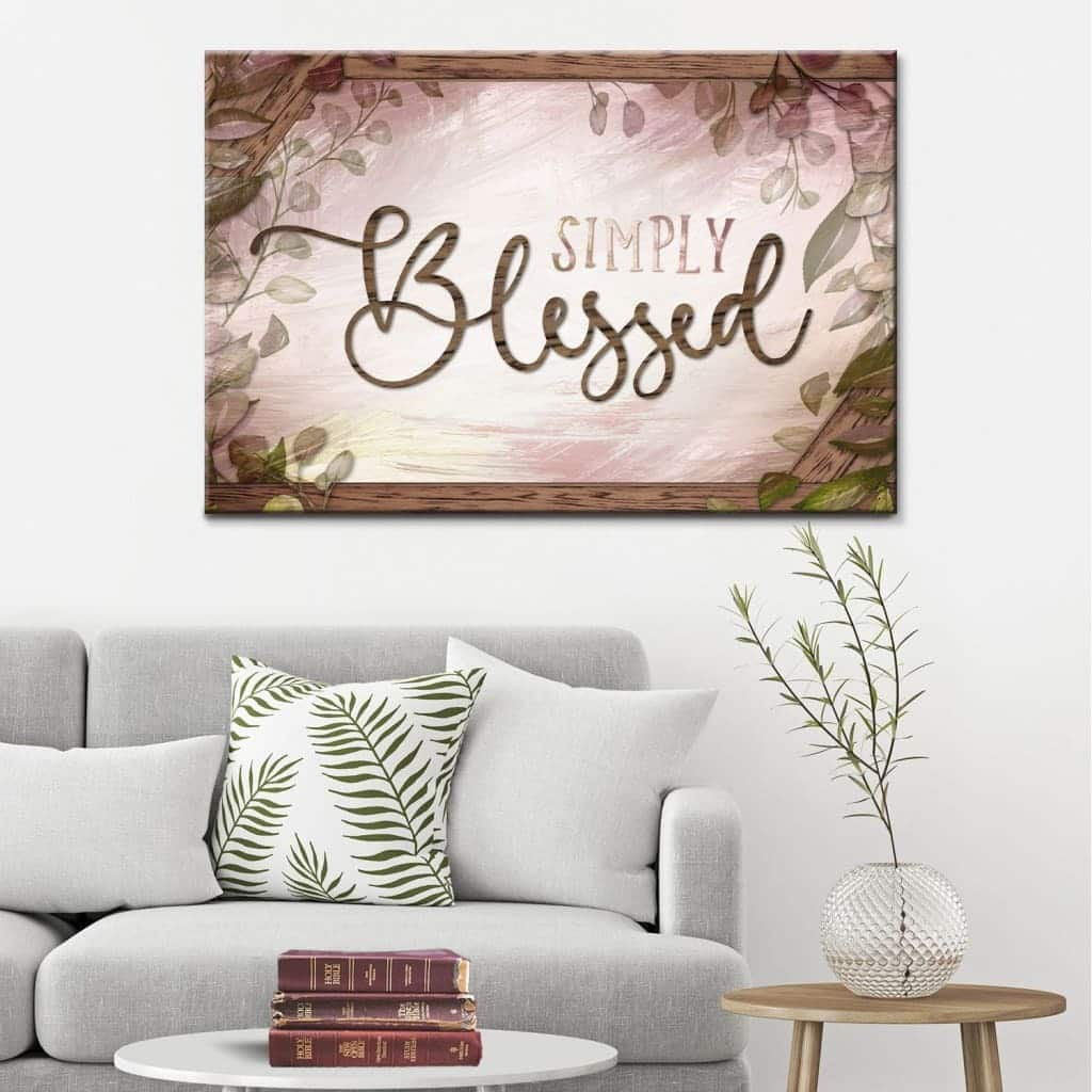 Simply Blessed Christian Believers Canvas Wall Art