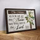 'As For Me And My House We Will Serve The Lord' Custom Family Name Personalized Canvas Wall Art