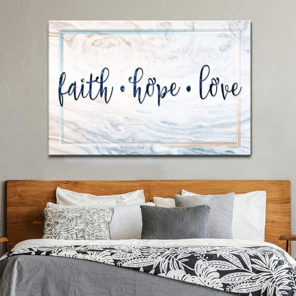 Christian Faith Hope Love Have Faith Believers Canvas Wall Art Gift