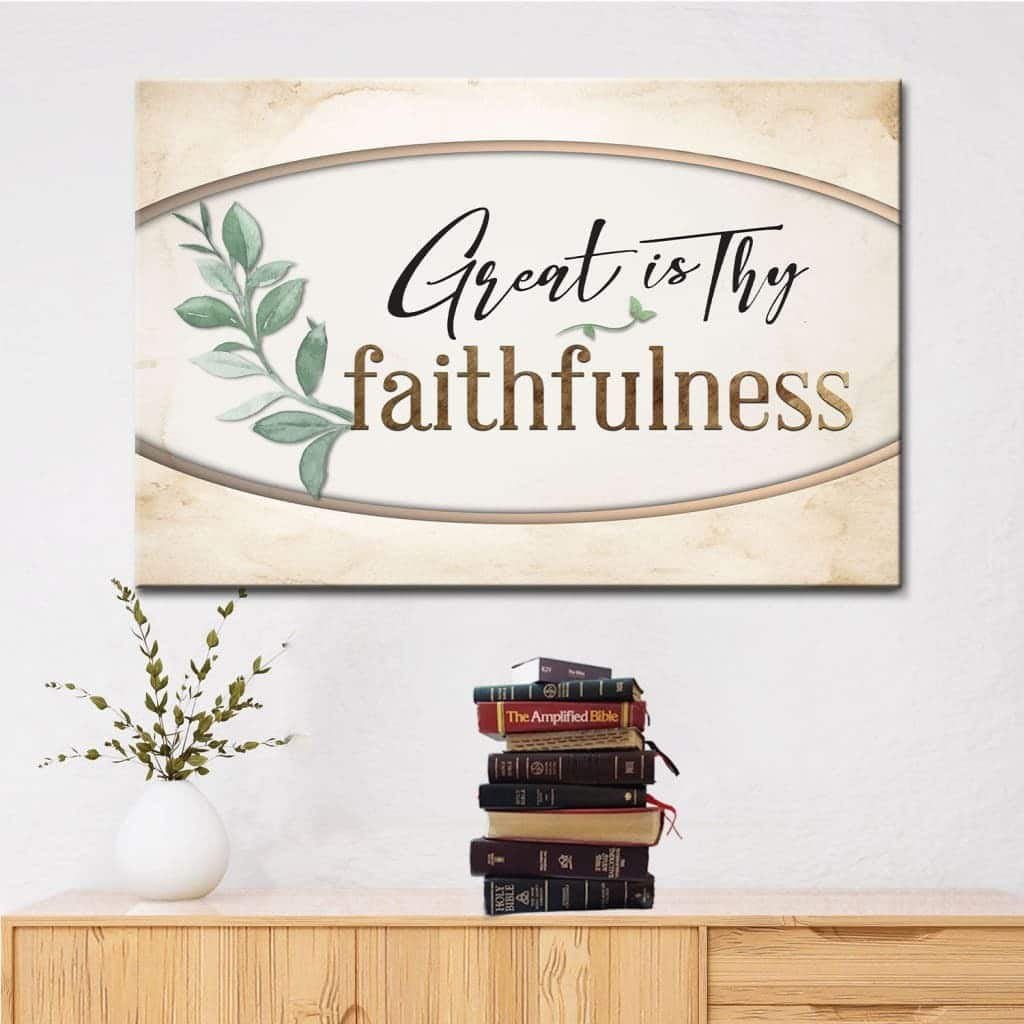 Christian Great Is Thy Faithfulness Christian Canvas Wall Art