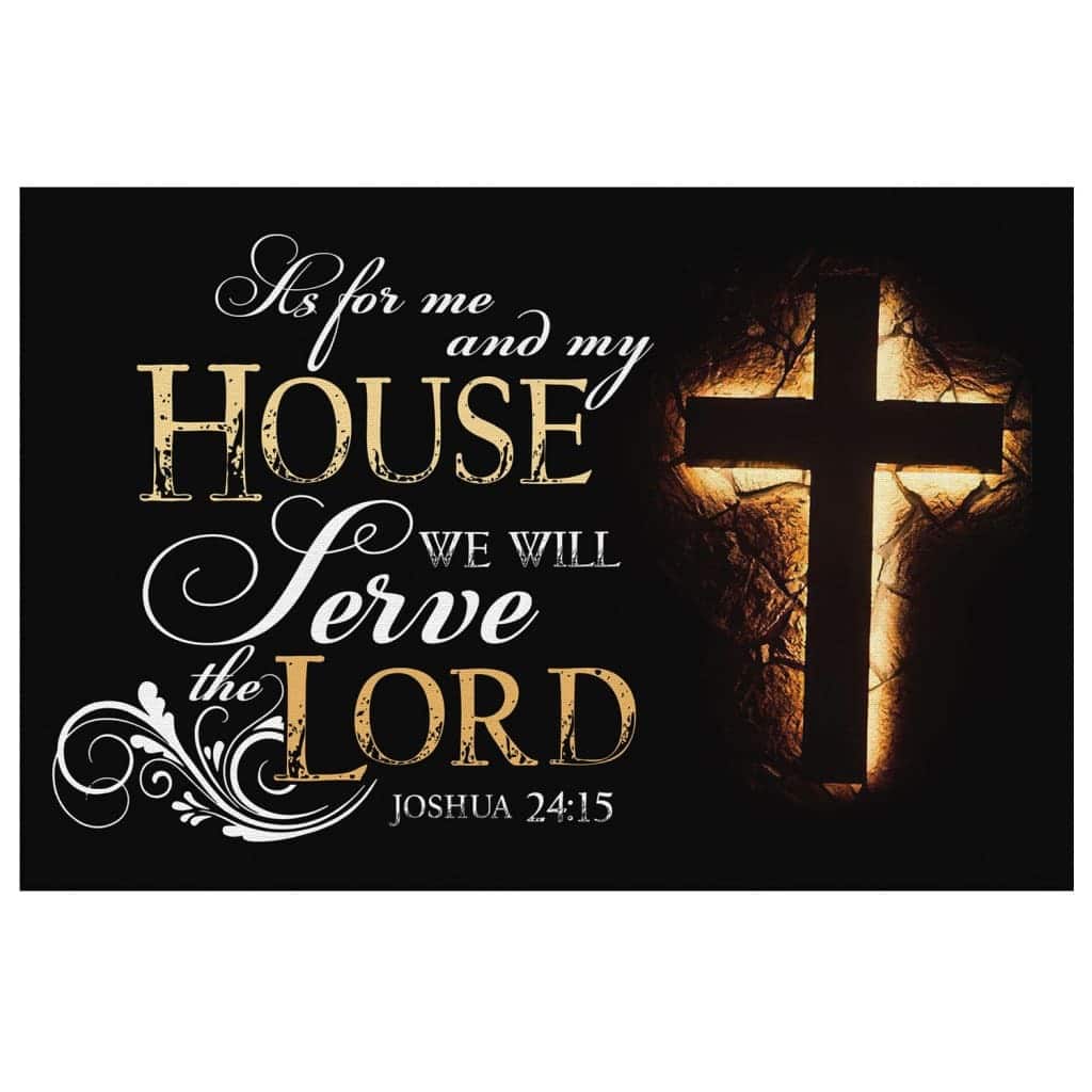 Joshua 24:15 Bible Verse We Will Serve The Lord Canvas Wall Art Gift Joshua 24:15 Bible Verse We Will Serve The Lord Canvas Wall Art Gift