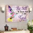 Be Still & Know That I Am God Hummingbird And Flower Canvas Wall Art Be Still & Know That I Am God Hummingbird And Flower Canvas Wall Art
