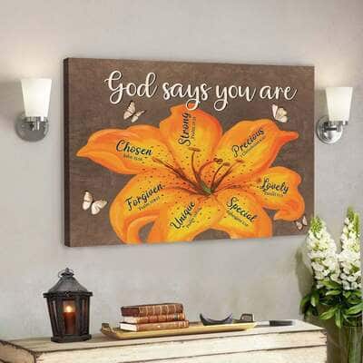 God Says You Are Canvas Wall Art