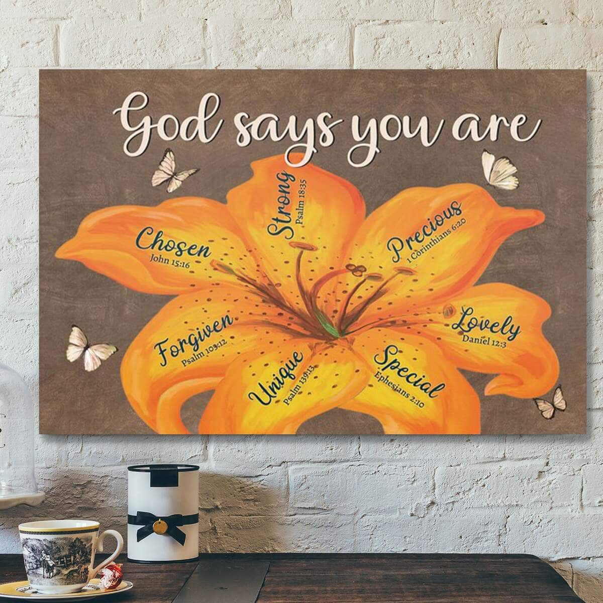 God Says You Are Canvas Wall Art God Says You Are Canvas Wall Art