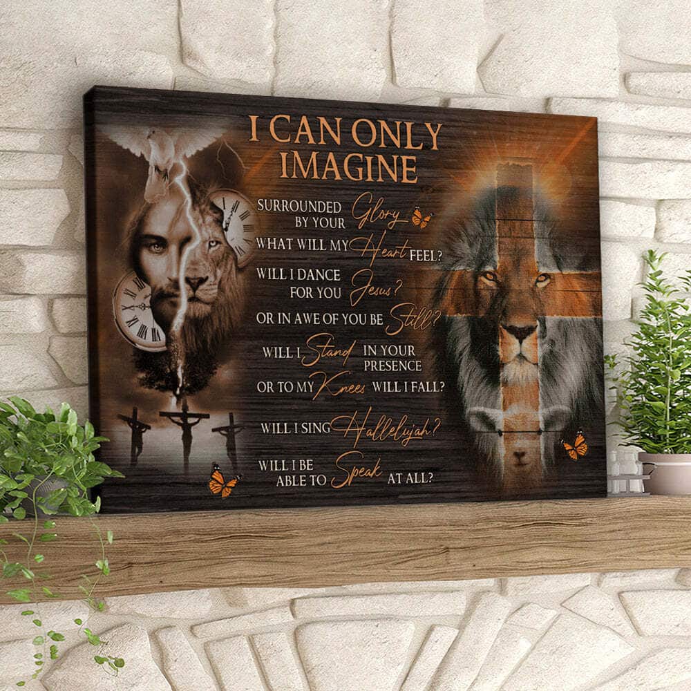 Christian I Can Only Imagine Canvas Wall Art Lion And Lamb Christian I Can Only Imagine Canvas Wall Art Lion And Lamb