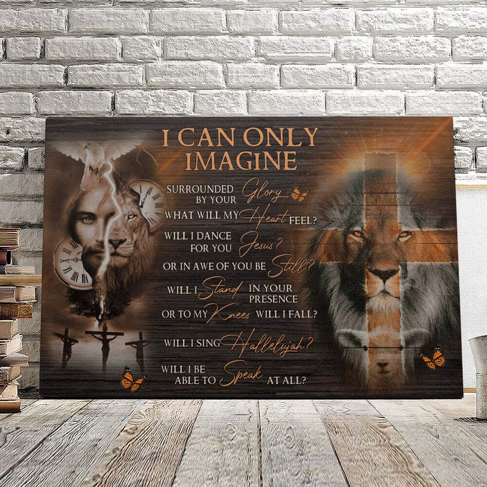 Christian I Can Only Imagine Canvas Wall Art Lion And Lamb Christian I Can Only Imagine Canvas Wall Art Lion And Lamb