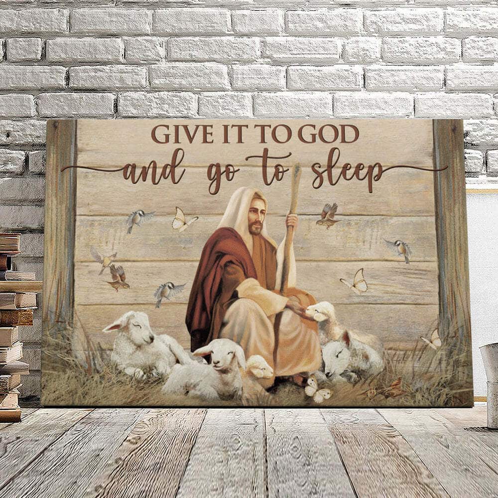 Lamb - Give It To God And Go To Sleep Canvas Wall Art Lamb - Give It To God And Go To Sleep Canvas Wall Art