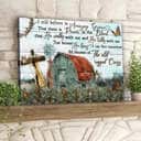 I Still Believe In Amazing Grace Garden Cross Canvas Wall Art