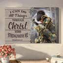 Christian Warrior I Can Do All Things Through Christ Philippians 4:13 Canvas Wall Art
