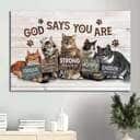 God Says You Are Canvas Wall Art Gift For Cat Lovers God Says You Are Canvas Wall Art Gift For Cat Lovers