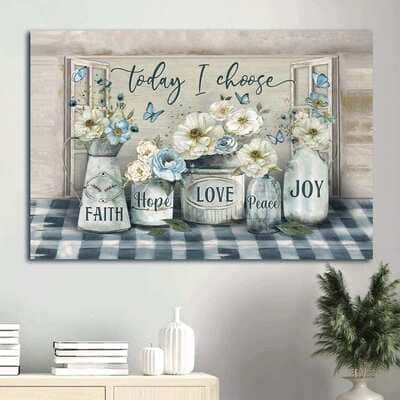 Camellia Butterfly James 1:2 Today I Choose Joy Canvas Wall Art Camellia Butterfly James 1:2 Today I Choose Joy Canvas Wall Art
