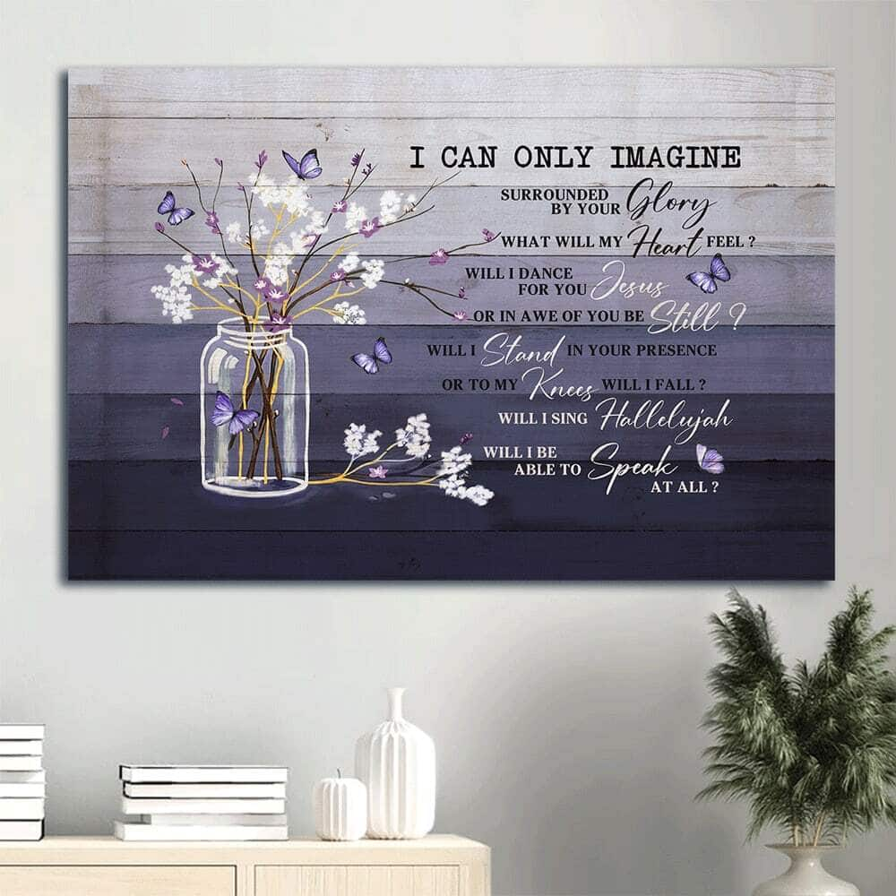 Purple Butterfly I Can Only Imagine Canvas Wall Art