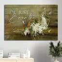 Christian Just Breathe Religious Canvas Wall Art Gift Christian Just Breathe Religious Canvas Wall Art Gift