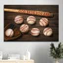 Baseball God Says You Are Unique Special Lovely Canvas Wall Art Baseball God Says You Are Unique Special Lovely Canvas Wall Art