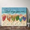 Beach Sandals God Says You Are Canvas Wall Art Beach Sandals God Says You Are Canvas Wall Art
