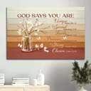 Baby Cotton Flower White Butterfly God Says You Are Canvas Wall Art Baby Cotton Flower White Butterfly God Says You Are Canvas Wall Art