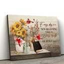 Every Day Is A New Beginning Take A Deep Breath Of Jesus Christian Canvas Wall Art