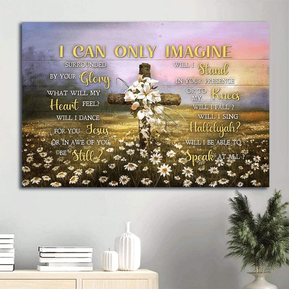 Cross Daisy Field Colorful Sunset I Can Only Imagine Canvas Wall Art Cross Daisy Field Colorful Sunset I Can Only Imagine Canvas Wall Art