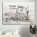 Beautiful Land Sketch Today I Choose Joy Canvas Wall Art Beautiful Land Sketch Today I Choose Joy Canvas Wall Art