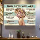 Beautiful Girl Seashell Hair God Says You Are Canvas Wall Art Beautiful Girl Seashell Hair God Says You Are Canvas Wall Art