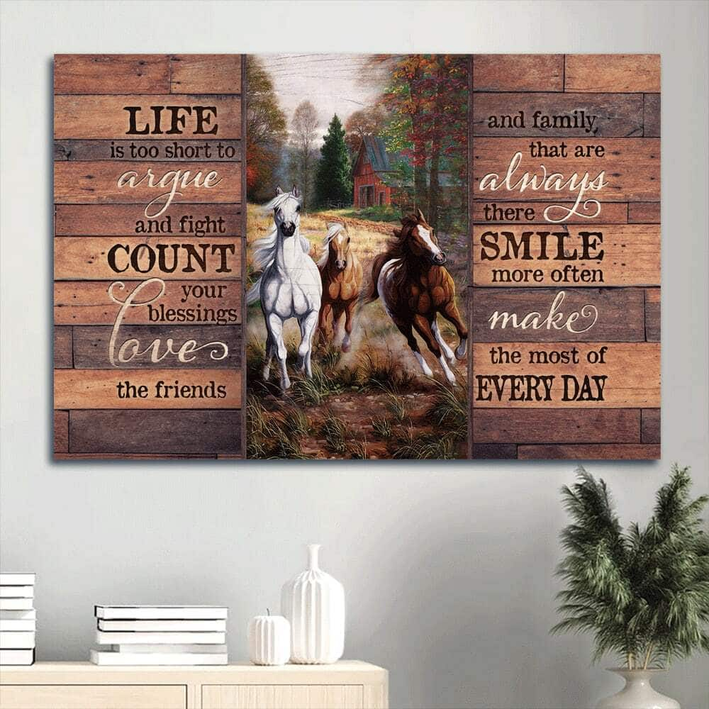 Beautiful Forest Life Is Too Short To Argue Canvas Wall Art