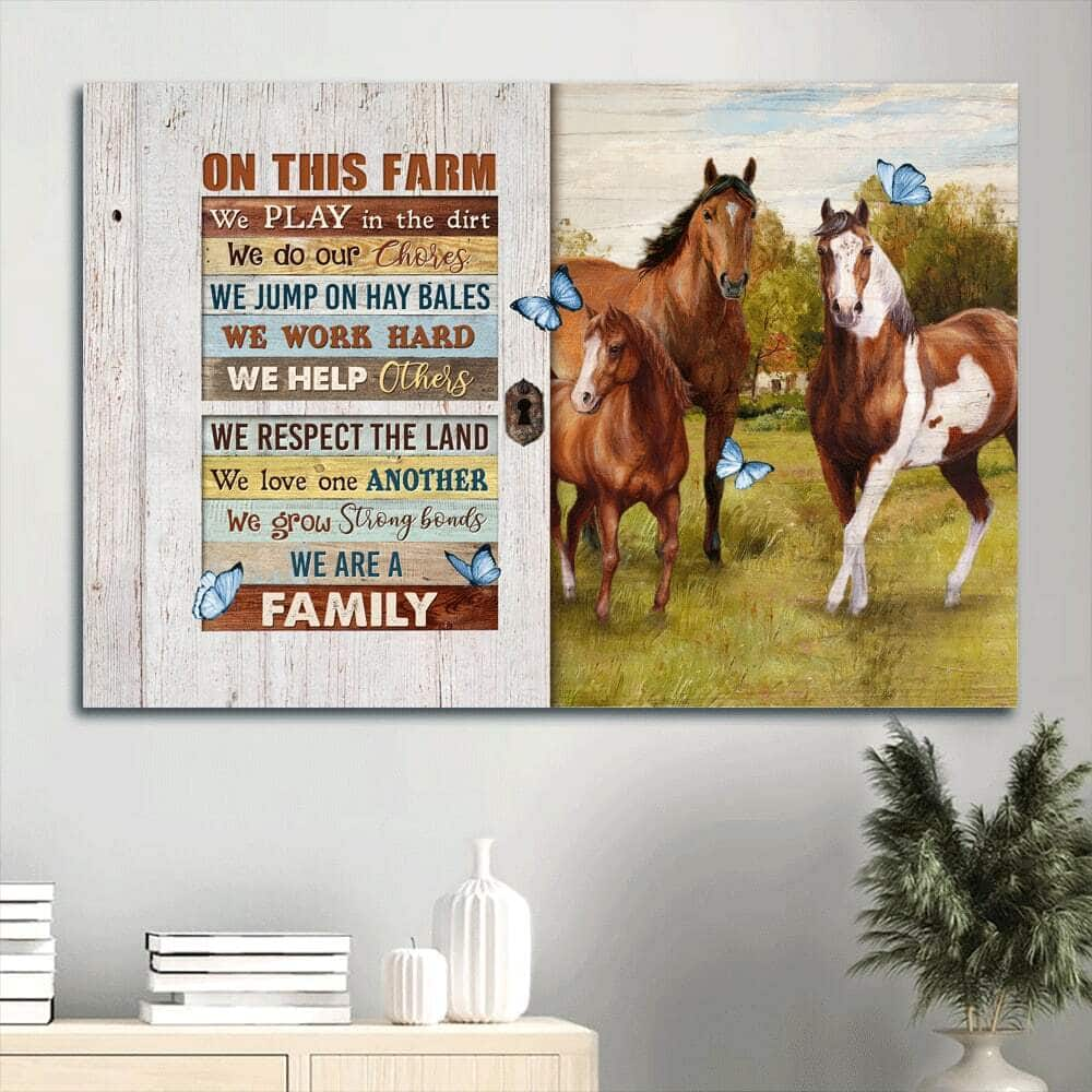 On This Farm We Play In The Dirt Canvas Wall Art