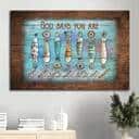 Christian Beautiful Fish Hook Fishing Rod God Says You Are Canvas Wall Art
