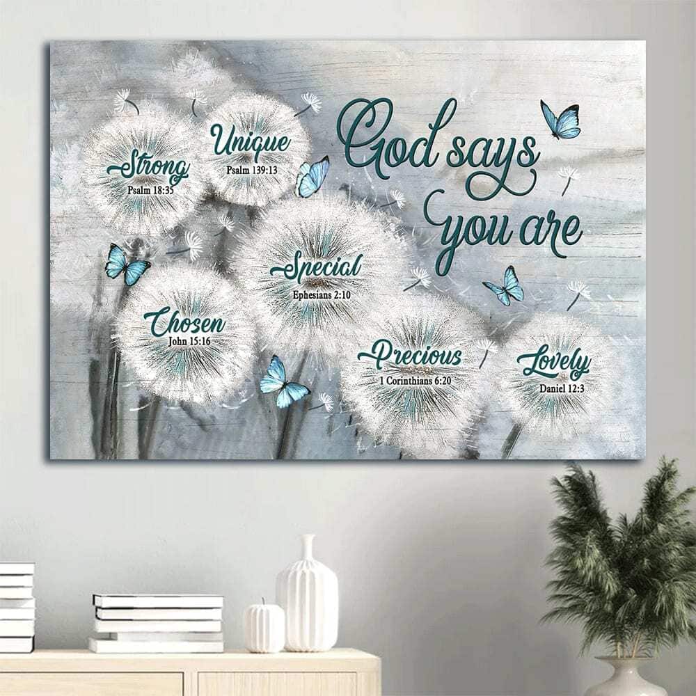 Unique Strong God Says You Are Canvas Wall Art Unique Strong God Says You Are Canvas Wall Art
