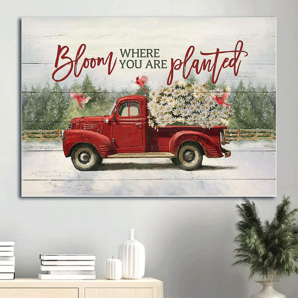 Daisy Flower Bloom Where You Are Planted Canvas Wall Art Daisy Flower Bloom Where You Are Planted Canvas Wall Art