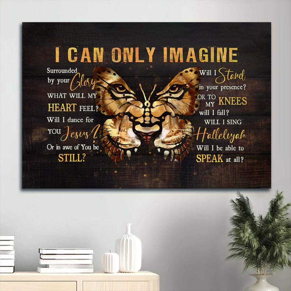 Christian Faith Butterfly I Can Only Imagine Canvas Wall Art