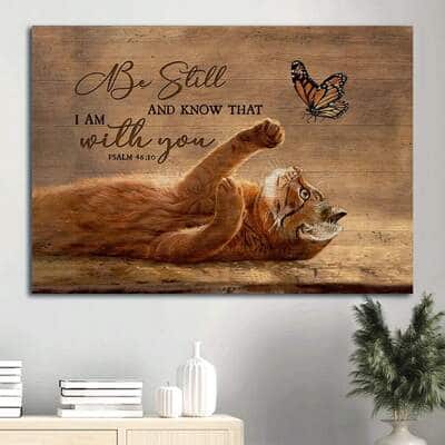 Cool Cat Be Still And Know That I Am With You Canvas Wall Art