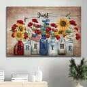 Us Flag Hummingbird Just Breathe Canvas Wall Art Us Flag Hummingbird Just Breathe Canvas Wall Art