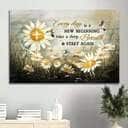 Daisy Field Every Day Is A New Beginning Canvas Wall Art Daisy Field Every Day Is A New Beginning Canvas Wall Art