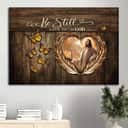 Bible Verse Be Still & Know That I Am God Canvas Wall Art