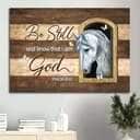 White Horse Be Still And Know That I Am God Canvas Wall Art White Horse Be Still And Know That I Am God Canvas Wall Art