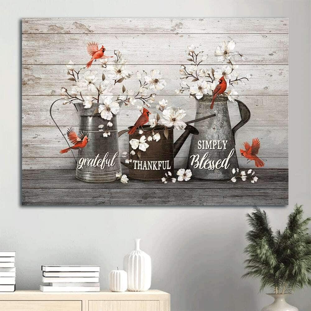Grateful Thankful And Simply Blessed Canvas Wall Art Grateful Thankful And Simply Blessed Canvas Wall Art