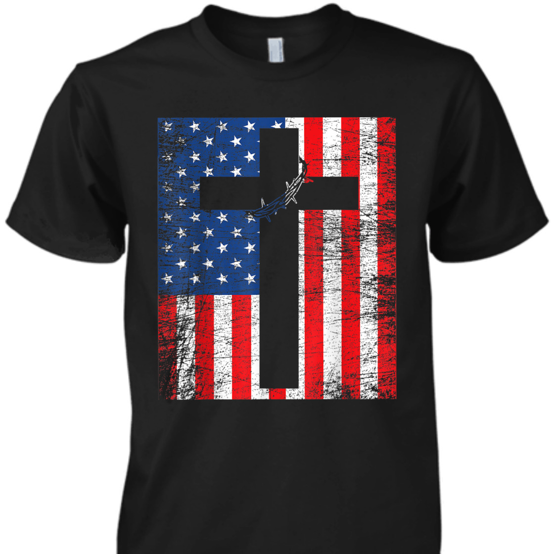 4th Of July Independence Day T-Shirt American Flag With Cross Jesus Stripes Patriotic Christian 4th Of July Independence Day T-Shirt American Flag With Cross Jesus Stripes Patriotic Christian